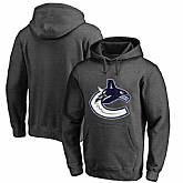 Men's Customized Vancouver Canucks Dark Gray All Stitched Pullover Hoodie,baseball caps,new era cap wholesale,wholesale hats